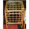 Image 1 : WICKER, GLASS TOP TABLE