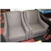 Image 1 : SHOWHOME GREY FABRIC PARLOUR CHAIR X2
