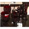 Image 1 : 8PC CRANBERRY GLASS ESTATE GLASSWARE