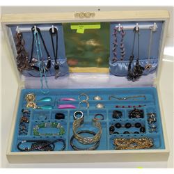 ESTATE JEWELLERY BOX W CONTENTS