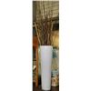 Image 1 : SHOWHOME TALL WHITE VASE W ARTIFICIAL FOLIAGE