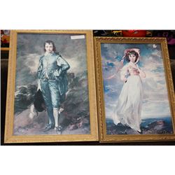 PAIR OF FRAMED PINKIE & BLUE BOY PRINTS