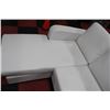 Image 3 : WHITE LEATHERETTE APT SIZE SECTIONAL