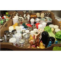 BOX WITH LARGE ASST. OF ESTATE SALT AND PEPPER