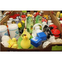 BOX WITH LARGE ASST. OF ESTATE SALT AND PEPPER