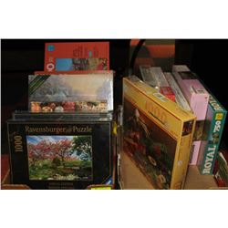 2 BOXES W NEW ESTATE PUZZLES