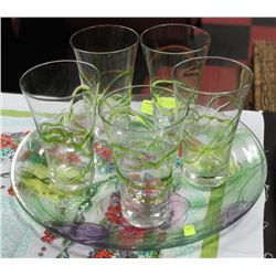 ESTATE TRAY AND GLASS SET