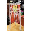 Image 1 : 3 WHITE METAL PLANT STANDS
