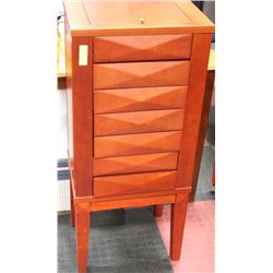 WOOD AND VELVET DELUXE JEWELRY BOX