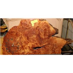 WOODEN SLAB OAK WALL CLOCK