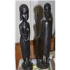 Image 1 : PAIR OF HAND CARVED AFRICAN ORNAMENTS
