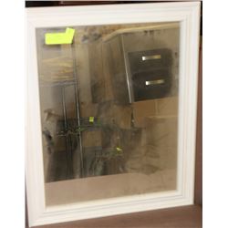 WHITE FRAMED MIRROR