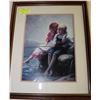 Image 1 : WOOD FRAMED BOY AND GIRL PICTURE
