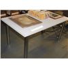 Image 1 : WHITE TABLE W CHROME LEGS