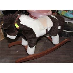 CHILDS PLUSH PONY ROCKING HORSE