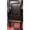 Image 1 : WOOD AND LEATHERETTE ARMCHAIR