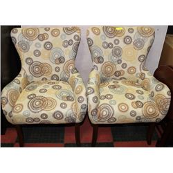 PAIR OF SHOWHOME FABRIC PARLOUR CHAIR