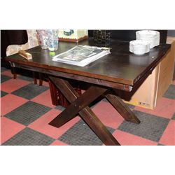 WOOD BAR TABLE MISSING 1 SUPPORT