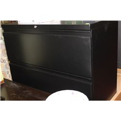 NEW BLACK 2 DRAWER FILING CABINET