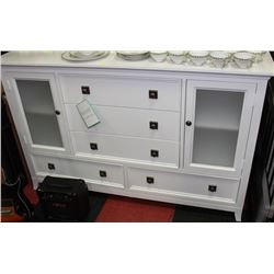 WHITE 5 DRAWER 2 DOOR SIDEBOARD