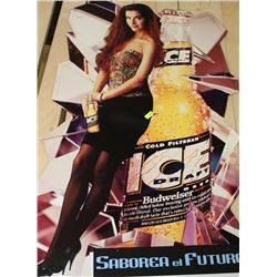 METAL "BUDWEISER ICE" SIGN