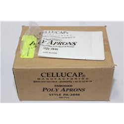 BOX OF POLY APRONS