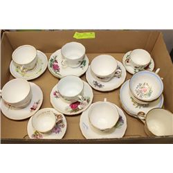 FLAT OF ASSORTED ROYAL ENGLISH BONE CHINA