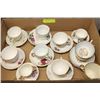 Image 1 : FLAT OF ASSORTED ROYAL ENGLISH BONE CHINA