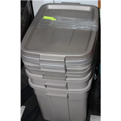 RUBBERMAID ROUCHNECK TUBS X 4