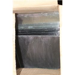 2 BOXES OF GLASS SHELVING