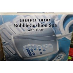 SHARPER IMAGE BUBBLE CUSHION SPA WITH HEAT PAD