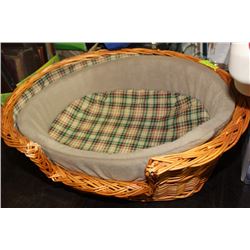WICKER DOG BED