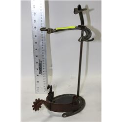 STEEL HORSE SHOE WINE HOLDER