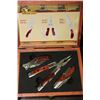 Image 1 : 3PC HERITAGE MULTI-TOOL SET IN MAHOGANY CASE