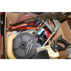 BOX W/ BITS, SAWS, MASONRY BLADES,
