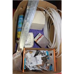 BOX W/ NEW HOUSEHOLD ITEMS - DEADBOLT,