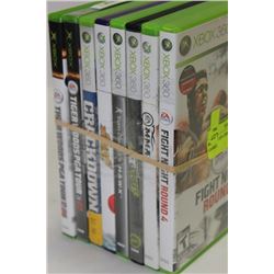 BUNDLE OF 6 XBOX360 & 2 XBOX GAMES