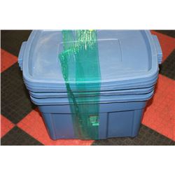 3 ROUGHNECK TOTES WITH LIDS