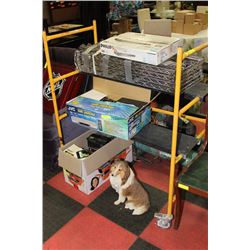 YELLOW FOLDING - ROLLING SCAFFOLD W/