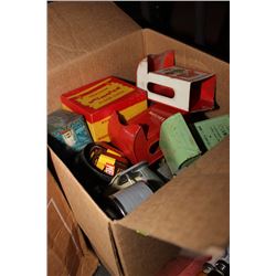 BOX OF ASSORTED VINTAGE TINS & BOXES