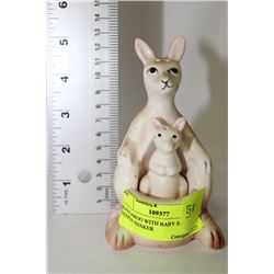 KANGAROO WITH BABY SALT & PEPPER SHAKER