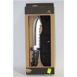 OLYMPIA 30287PKH WOOD HANDLE HUNTING KNIVE