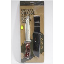 OLYMPIA 30667PKH WOOD HANDLED HUNTING KNIVE