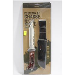 OLYMPIA 30667PKH WOOD HANDLED HUNTING KNIVE