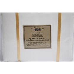 600 THREAD COUNT QUEEN DUVET SET