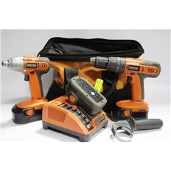 BAG OF RIGID CORDLESS DRILLS