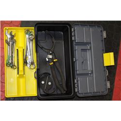 SMALL BLACK POWERFIST TOOL BOX WITH CONTENTS