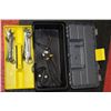 Image 1 : SMALL BLACK POWERFIST TOOL BOX WITH CONTENTS
