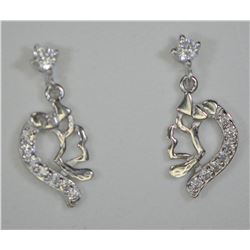 STERLING SILVER CUBIC ZIRCONIA EARRINGS