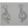 Image 1 : STERLING SILVER CUBIC ZIRCONIA EARRINGS